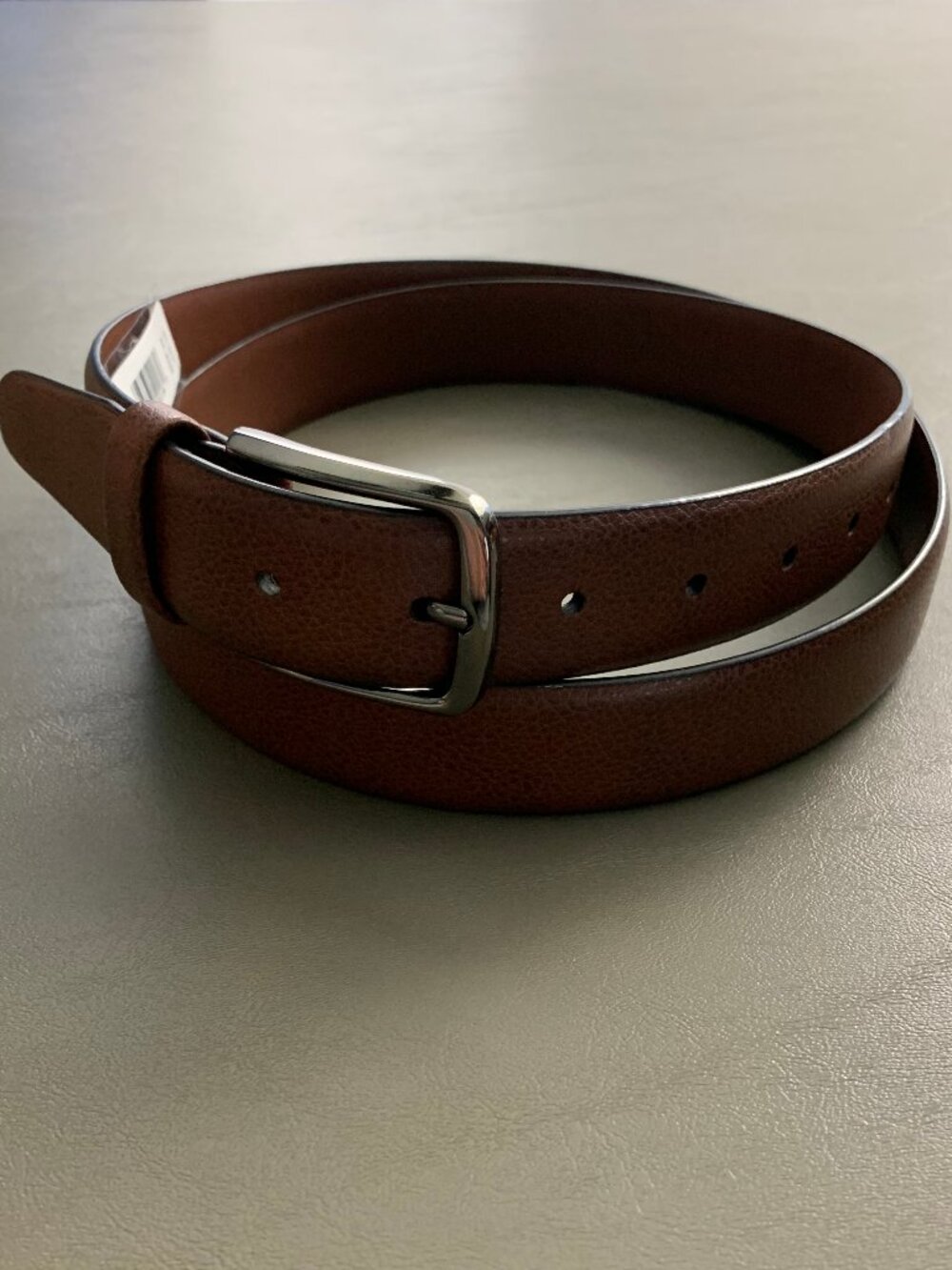 Perry Ellis Portfolio Men's Manmade Leather Dress Belt, Park Avenue Brown, 44